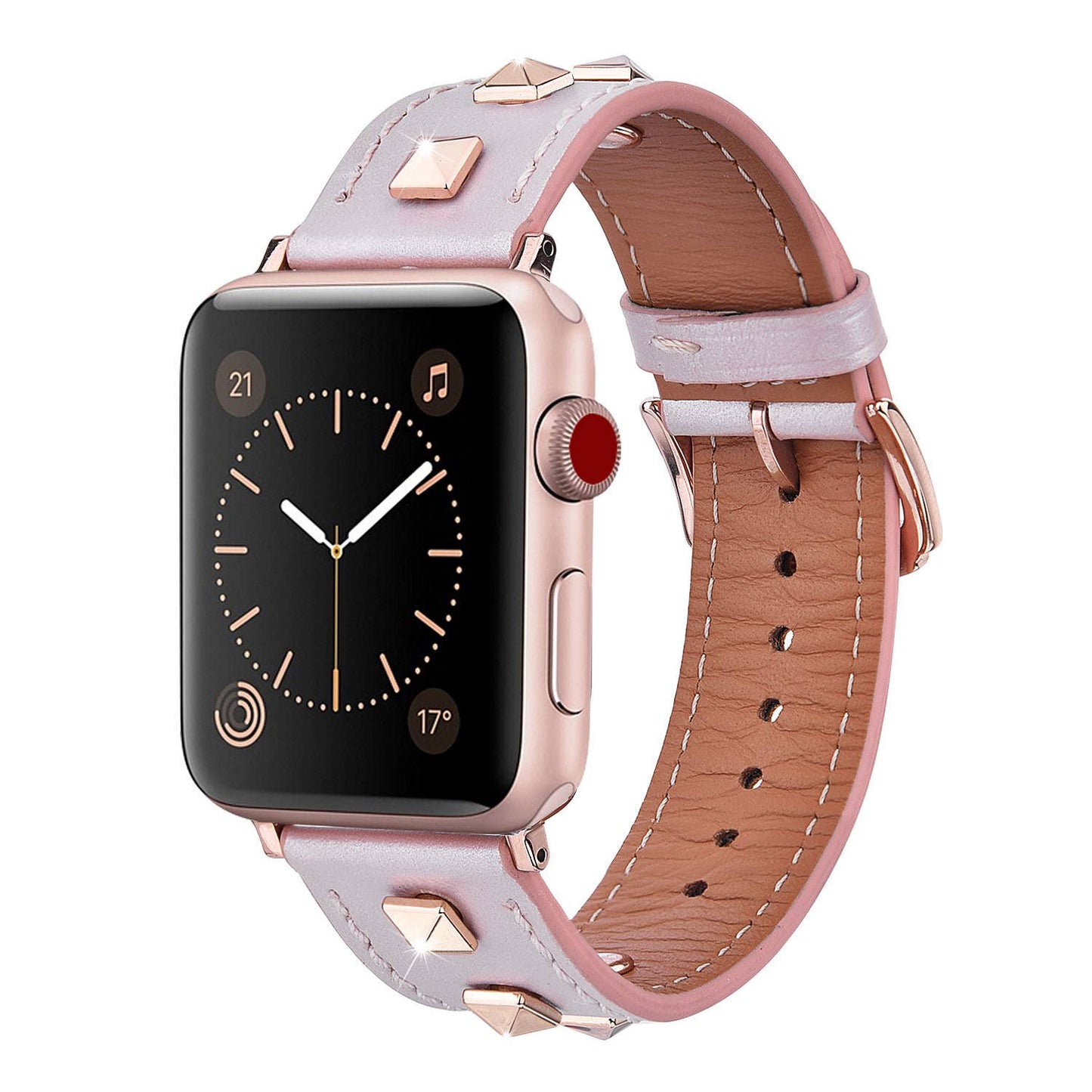 ShopTrendsNow - Leather Studded Apple Watch Band