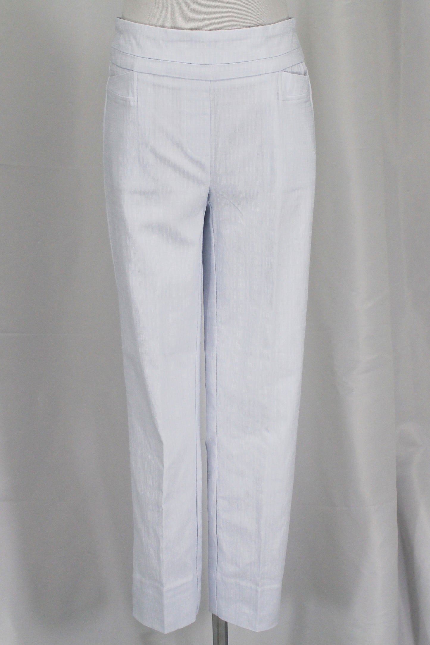 Renuar Textured Pant - White / 4 - beyondcotton.myshopify.com