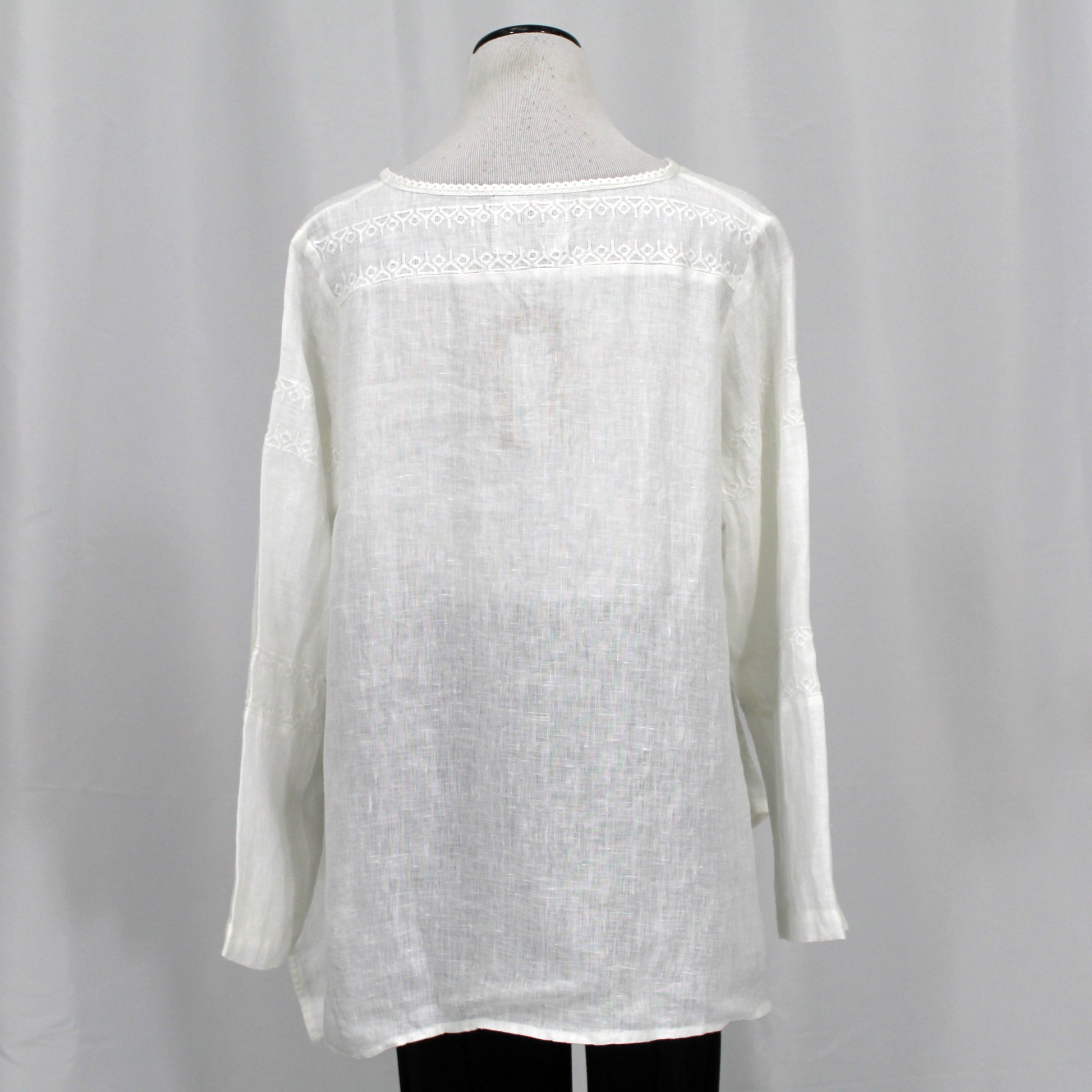 Crown Linen Embroidered Top - [variant_title] - beyondcotton.myshopify.com