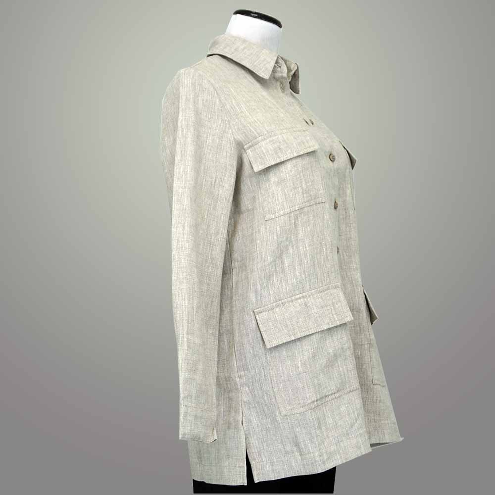 Crown Linen Lightweight Field Jacket - [variant_title] - beyondcotton.myshopify.com