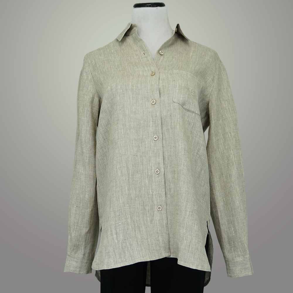 Crown Linen Classic Shirt - Flax / XL - beyondcotton.myshopify.com